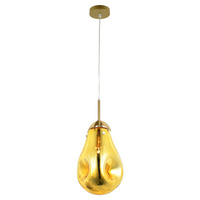 Hanging lamp PEAR black gold