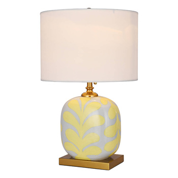 Ceramic Table Lamp LORA Lime yellow