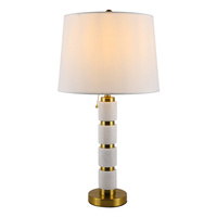 MARLENA marble table lamp white