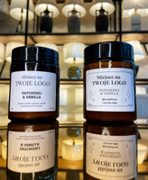 Candle with the company logo or name 120g design 2