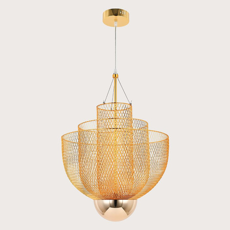 Lampa wisząca żyrandol MOON LED złota