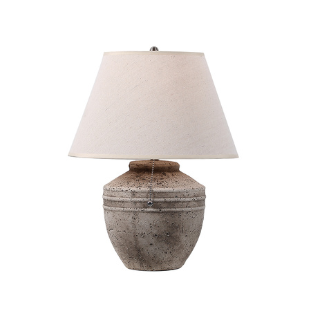 Lampa stołowa ceramiczna MIRA BOHO szara