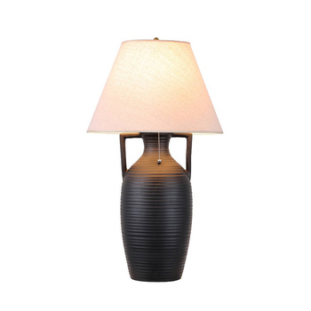 Lampa stołowa ceramiczna HELLADA czarna