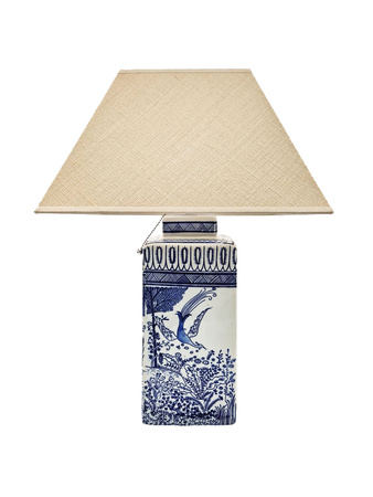 Lampa stołowa ceramiczna LADY LUX Hamptons niebieska