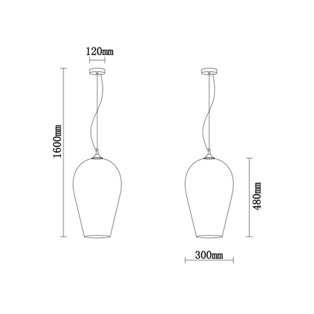 Lampa wisząca MORE L miedziana