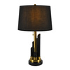 MELODY black marble table lamp