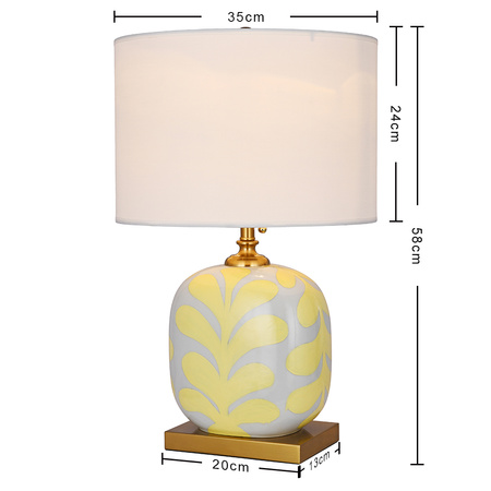 Ceramic Table Lamp LORA Lime yellow
