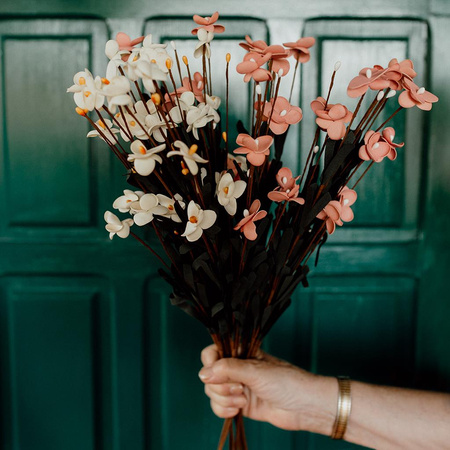 Niezapominajki białe- bukiet 5 szt.