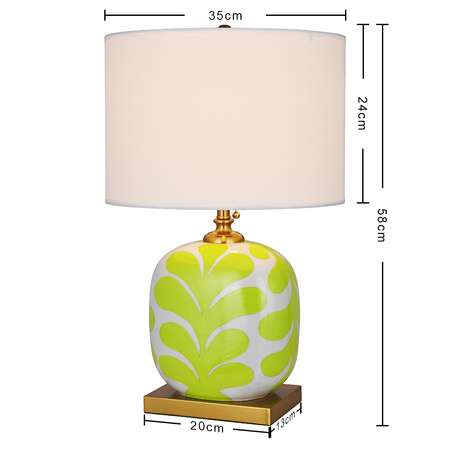 Ceramic Table Lamp LORA Lime yellow