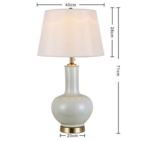 Lampa stołowa ceramiczna ARA kremowa