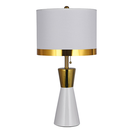 Lampa stołowa ceramiczna PIRAMIDA biała