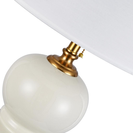 Lampa stołowa ceramiczna ISSA kremowa