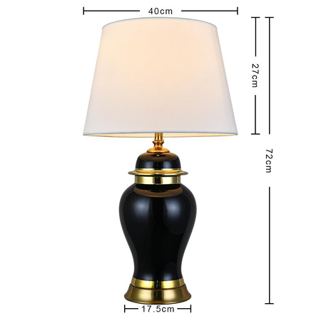 Ceramic Table Lamp Ronda Black