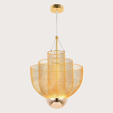 Lampa wisząca żyrandol MOON LED złota