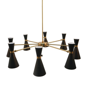 Hanging lamp chandelier NAPOLI 16 BLACK