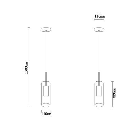 Lampa wisząca LOFT szara