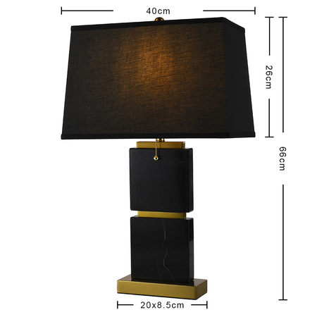 Lampa stołowa marmurowa MARGARET czarna