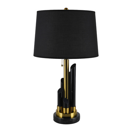 MELODY black marble table lamp