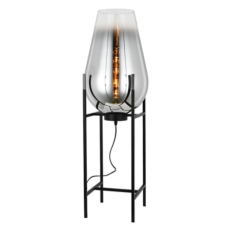 Lampa stojąca MORE srebrna czarna