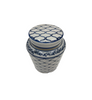 Amphora ceramic container navy blue hamptons 5