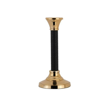 Orvil candlestick small golden black
