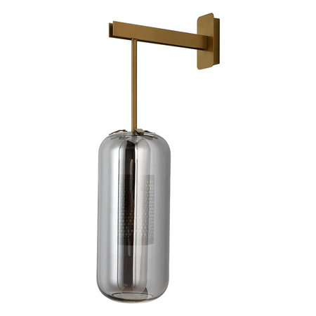 Lampa ścienna kinkiet LOFT dymiona złota