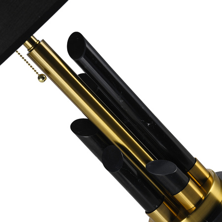 MELODY black marble table lamp