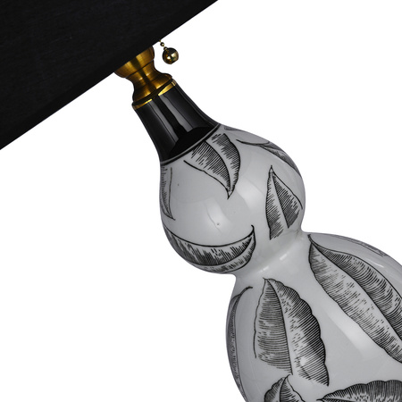 Lampa stołowa ceramiczna LOTA DECO czarna