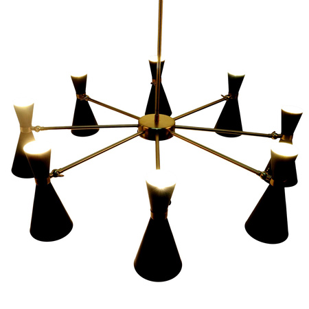 Lampa wisząca zyrandol NAPOLI 16 BLACK