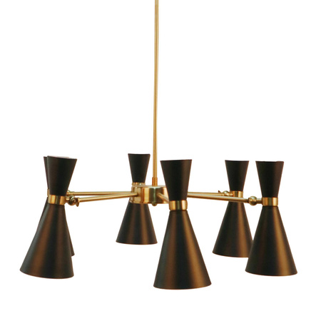 Lampa wisząca żyrandol NAPOLI 12 BLACK