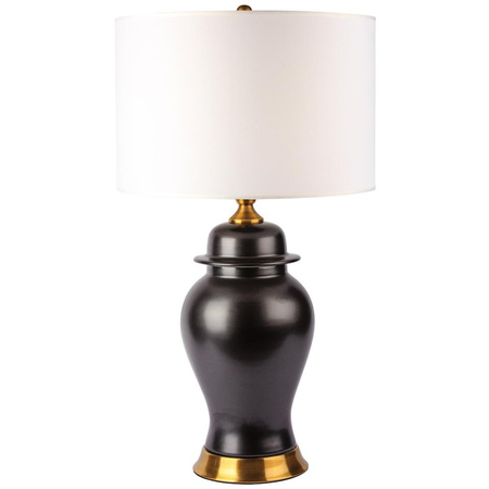 Ceramic table lamp RIMINI L Black matt