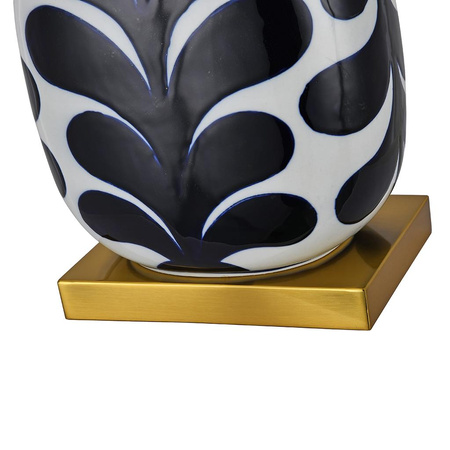 Lampa stołowa ceramiczna LORA HAMPTONS granatowa