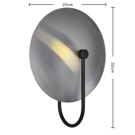 Lampa ścienna DISC czarna
