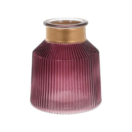 STRIPE vase pink raspberry