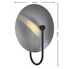 Lampa ścienna  DISC czarna