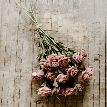 Mini Róże różowe - Bukiet 5 szt.