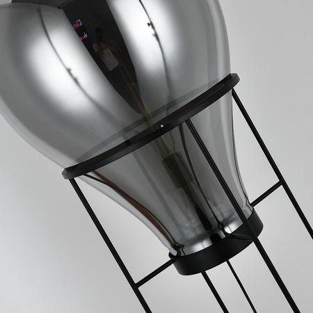 Lampa stojąca EDISON szara czarna