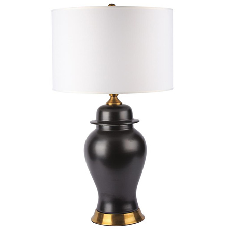 Lampa stołowa ceramiczna RIMINI L Black matowa