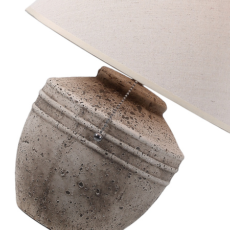 Lampa stołowa ceramiczna MIRA BOHO szara