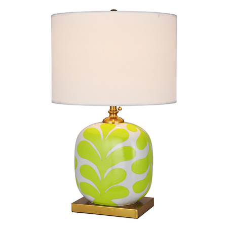 Ceramic Table Lamp LORA Lime yellow