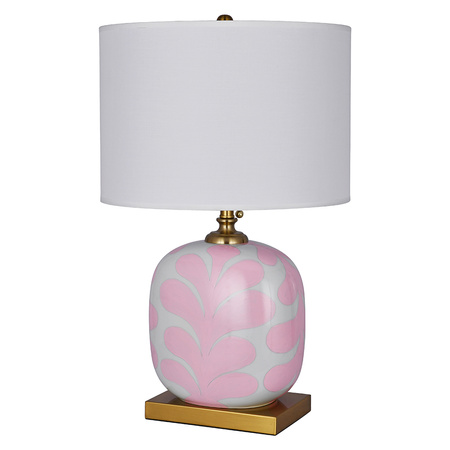 Lampa stołowa ceramiczna LORA HAMPTONS różowa