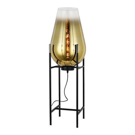 Floor lamp MORE black gold