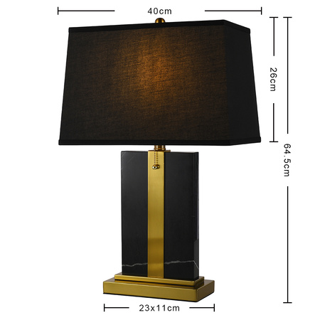 Marble Table Lamp MAYA Black