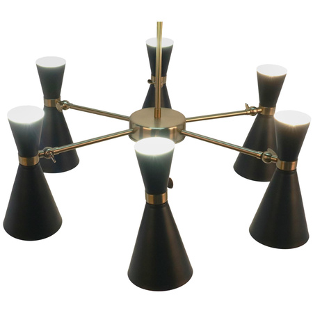 Hanging lamp chandelier NAPOLI 12 BLACK