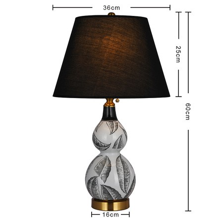 Ceramic Table Lamp LOTA DECO Black