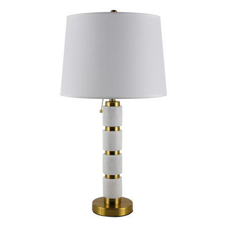 MARLENA marble table lamp white