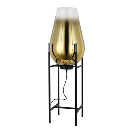Floor lamp MORE black gold
