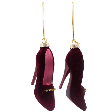 SHOES maroon baubles shoes - 2 pcs.