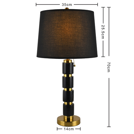 Lampa stołowa marmurowa MARLENA czarna