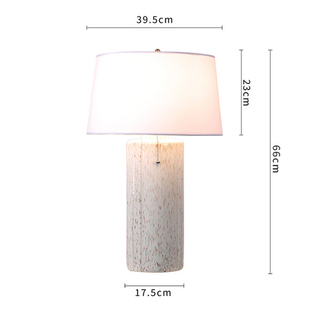 Ceramic table lamp LATTE white